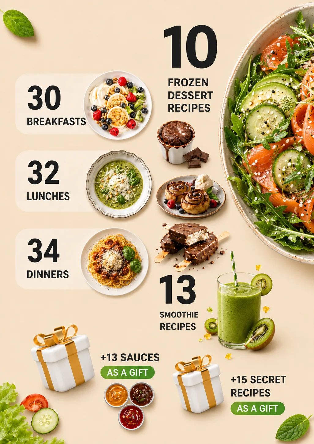 Recipe category overview from the cookbook